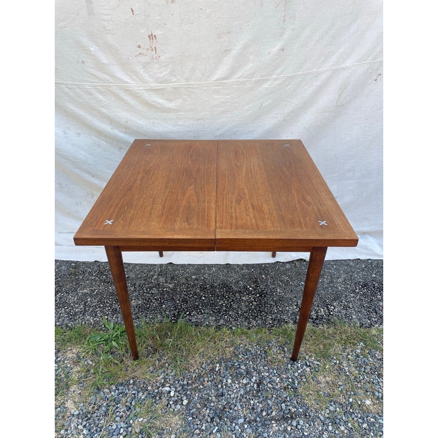 Mid 20th Century Mid-Century Modern Attributed to Merton Gershun for American of Martinsville Walnut Dining Table For Sale - Image 5 of 12