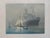 Marin-Marie, Winnibelle in Front of an Ocean Liner, Signed Color Engraving For Sale