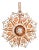 Antique Victorian Starburst Pendant Diamond 14k Rose Gold Fine Flower Jewelry For Sale