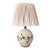 1970s Studio Pottery Botanical Ceramic Table Lamp With Sculptural Pleated Shade For Sale