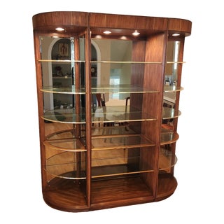 1980s Three-Piece Display Cabinet Attributed to Hickory Tavern For Sale