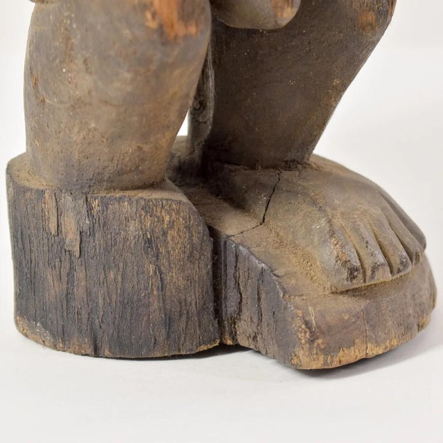Early 20th Century Moba Standing Wood Figure Togo For Sale - Image 12 of 12