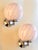 Murano Contemporary Pink Swirl “Rods” Murano Glass Wall Sconce-Set of Two For Sale - Image 4 of 5