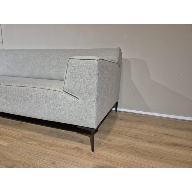 Vintage Three-Seater Sofa in Gray Fabric For Sale - Image 11 of 13