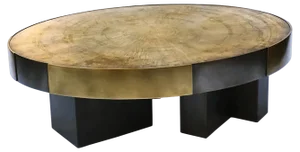 Phaux Brass Coffee Table by Stefan Leo
