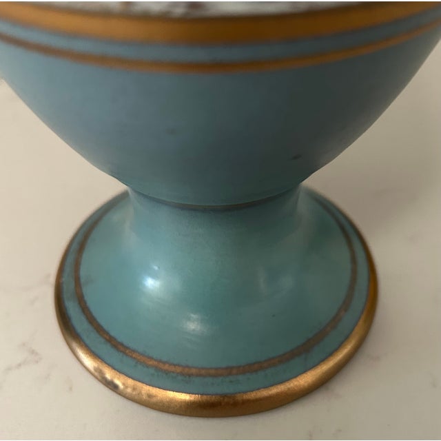 Mid 20th Century 1960’s Vee Jackson California Pottery Hand Decorated Gilded Chalice Vase For Sale - Image 5 of 7