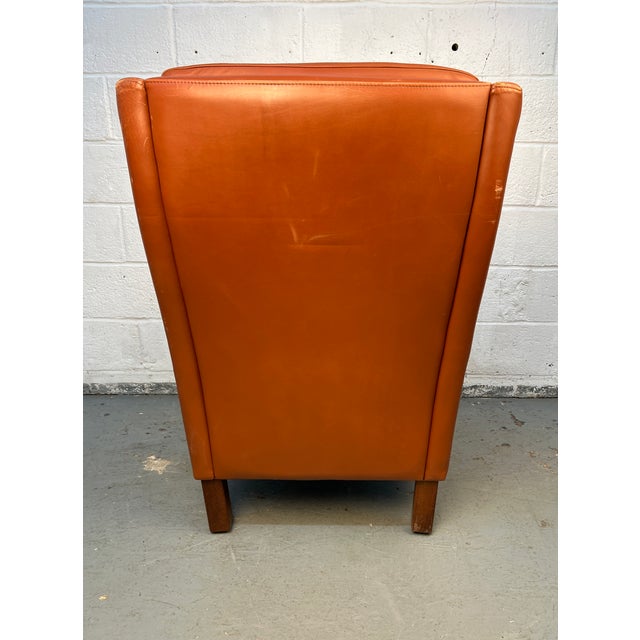 Pair of Mid-Century Modern Danish Leather Chairs by Wiels Møbler For Sale - Image 9 of 17