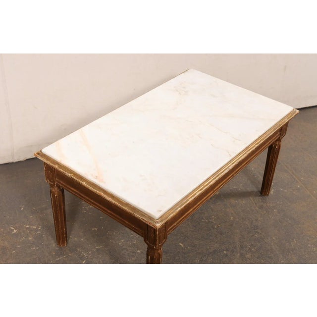 Antique Swedish Marble Top Coffee Table For Sale - Image 9 of 10
