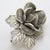 1980s Vintage Italian Handmade Genuine Silver Filigree Medium-Sized Rose Flower Brooch For Sale - Image 5 of 13