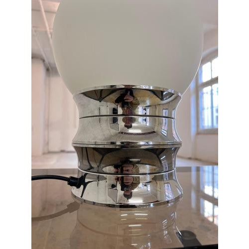 Table Lamp in Chrome Opal Glass from VEB Narva For Sale - Image 10 of 11