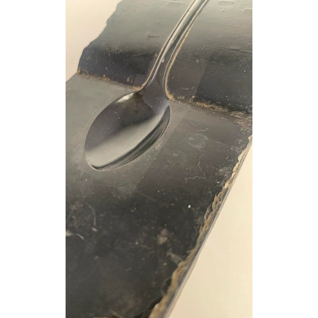 Metal Antique Tiffany & Co. 'Farm' Infant Sterling Silver Feeding Spoon Steel Mold, Circa Early 20th Century For Sale - Image 7 of 13