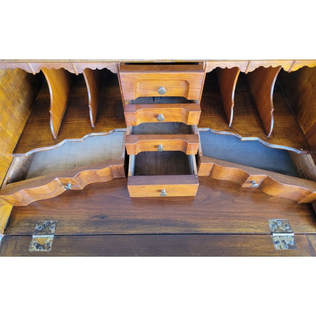 Antique Queen Anne Secretary Desk 19th Century For Sale - Image 15 of 18