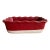 Red Emile Henry Stoneware Ruffle Loaf Pan (Model 6184) For Sale
