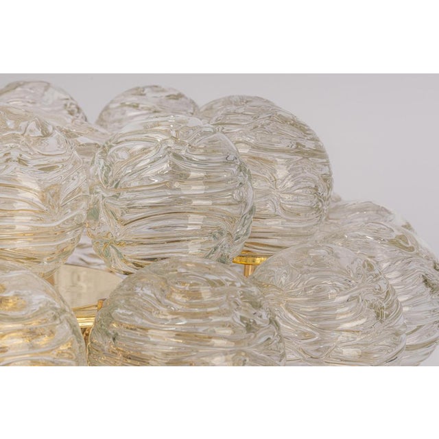Metal Sputnik Snow Balls Flush Mount in Glass attributed to Doria, Germany, 1970s For Sale - Image 7 of 18