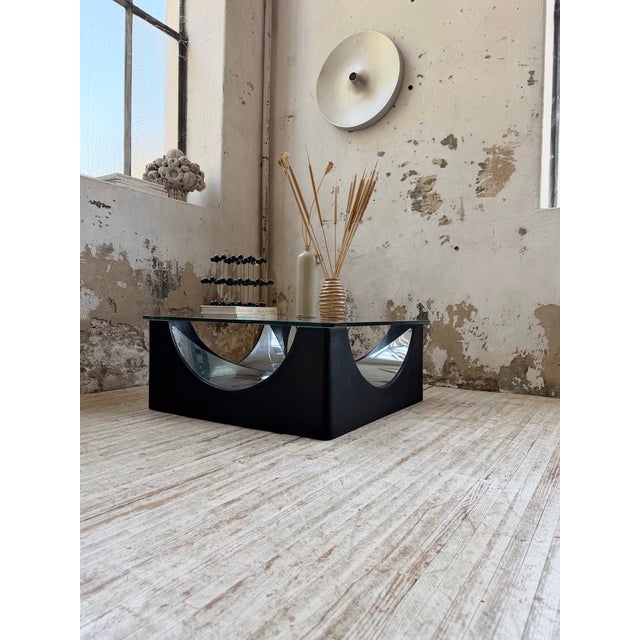 Coffee Table with Molded Base and Chrome, 1970s For Sale - Image 17 of 18