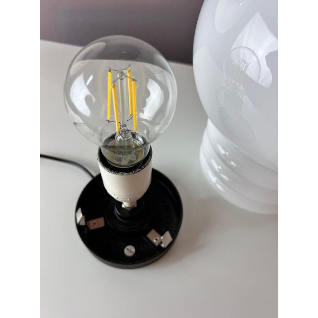 Table Lamp in White Glass from Glashütte Limburg For Sale - Image 9 of 11