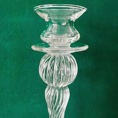Mid-Century Murano Crystal Candlestick from Ardè, Italy, 1970s For Sale - Image 5 of 9