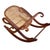 1900-1909 Vienna Secession Bent Oak & Cane Rocking Foot W/ Bolt Stool by Thonet No.7001 For Sale In Los Angeles - Image 6 of 8