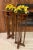 Craftsman style plant stands, feature details of styling of Frank Lloyd Wright. One stand is cherry wood, the other stand...