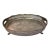Vintage XL Castilian Imports Oval Footed Serving Tray For Sale