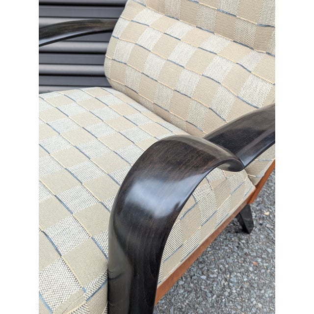 Postmodern Burl Wood Lounge Chair and Ottoman Attributed to Adam Tihany for Pace Collection, C. 1990, Italian For Sale In San Francisco - Image 6 of 12