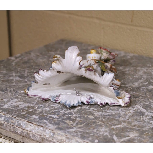 Early 20th Century French Barbotine Faience Floral Wall Pocket For Sale - Image 9 of 9