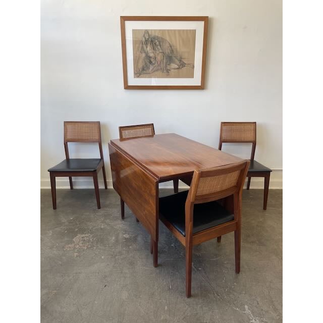Mid Century Walnut and Cane Dining Set For Sale - Image 15 of 16