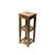 Vintage Patina Square Slim Wood Pedestal Display Stand Side Table For Sale - Image 4 of 10