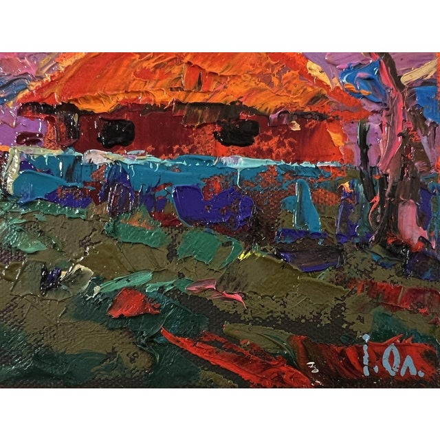 2020s Oil Painting Sunset Village Glow Oleksiy Ivanyuk For Sale - Image 5 of 8