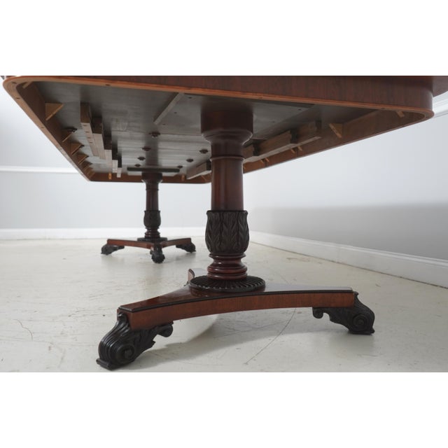 Baker Banded Mahogany Neoclassical Dining Room Table For Sale - Image 17 of 18