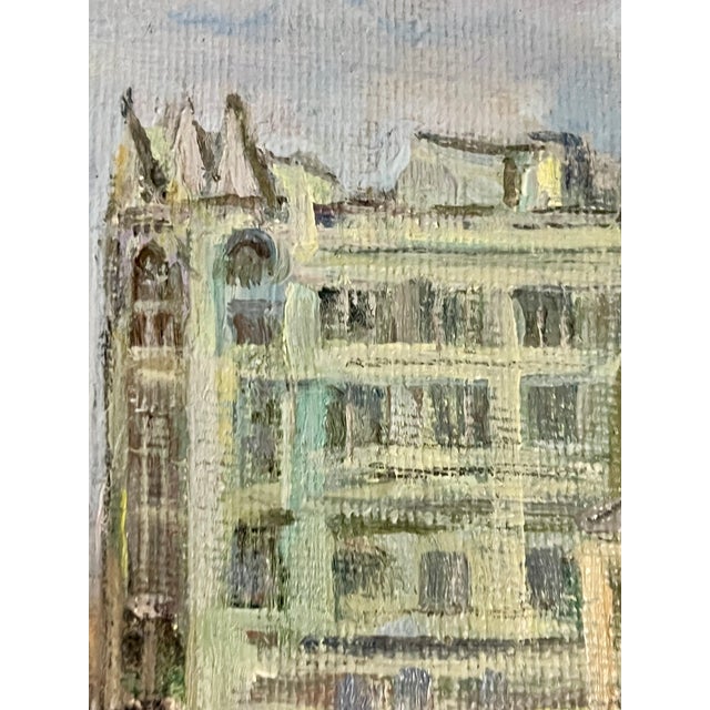 Vintage Impressionist Oil Painting of Bolshoi Theatre in Gilt Frame | Impressionist Street Scene | Signed Original For Sale - Image 11 of 14