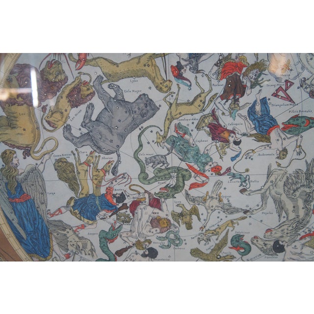 Late 20th Century Hemisphaerium Coeli Boreale Greek Mythology Astronomical Celestial Map 39" For Sale - Image 5 of 13