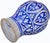 Blue Early 20th Century Handmade Moorish-Patterned Blue Ceramic-Art Vase For Sale - Image 8 of 8