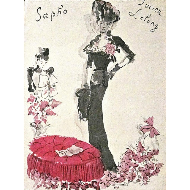 French 1931 Set of 2 Rare Opera Costume Fashion Design Prints-Balenciaga, LeLong For Sale - Image 3 of 8