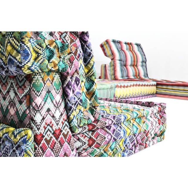 Textile Mah Jong Modular Sofa with Upholstery from Missoni by Hans Hopfer for Roche Bobois, 2010s, Set of 7 For Sale - Image 7 of 14
