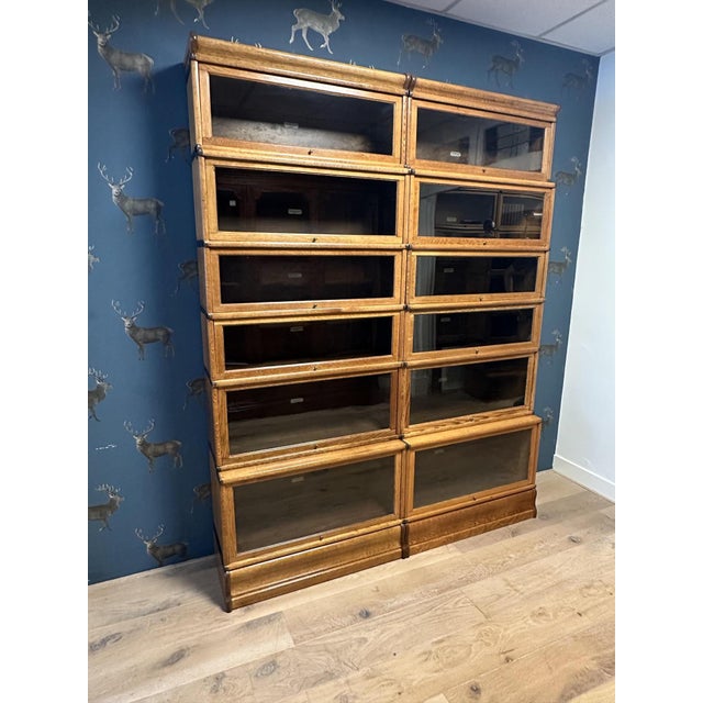 Wood Antique Bookcase from Globe Wernicke, 1890s, Set of 12 For Sale - Image 7 of 12