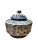 Metal Late 20th Century Maitland-Smith Blue and White Octagonal Jar With Brass Fish Lid For Sale - Image 7 of 10