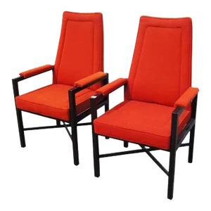 Pair of Roger Sprunger Jack Larsen Dunbar Guest Chairs