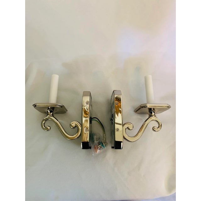 Nickel Sconces From the Foundry L. A. - a Pair For Sale - Image 13 of 13
