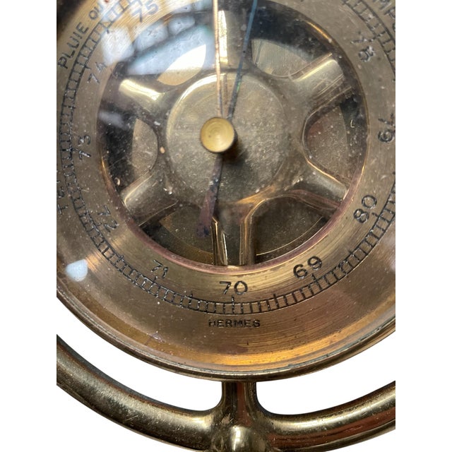 Wood Bronze and Wood Compass from Hermès, 1970s For Sale - Image 7 of 9