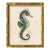 Contemporary Reproduction of Vintage "Green Seahorse" Giclee Print, Framed For Sale
