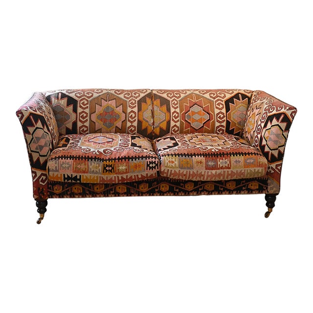 English George Smith Kilim Sofa For Sale