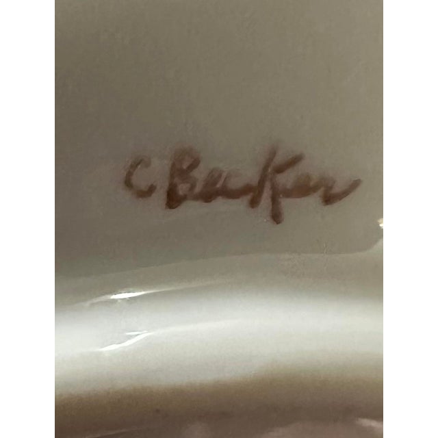 Vintage Mid 20th Century Hand Painted White Porcelain Creamer For Sale - Image 12 of 12