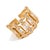 Modern Radiant Majesty Diamond Gold Adjustable Cuff Ring, Size 8 For Sale - Image 3 of 8