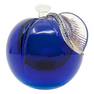 Blue and Clear Sommerso Murano Glass Paperweight attributed to Seguso Vetri d'Arte, 1960s For Sale