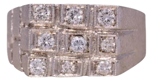 The Mid-Century Marvel: Natural Diamond Ring in White Gold