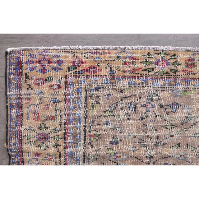 Purple Handmade Turkish Rug For Sale - Image 8 of 17