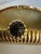 Judith Leiber Gold Ribbed Half Oval Onyx Gem Crystal Minaudiere Evening Bag For Sale - Image 14 of 15