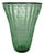 Mid-Century Modern Italian Oval Vase in Green Glass, 1980s For Sale