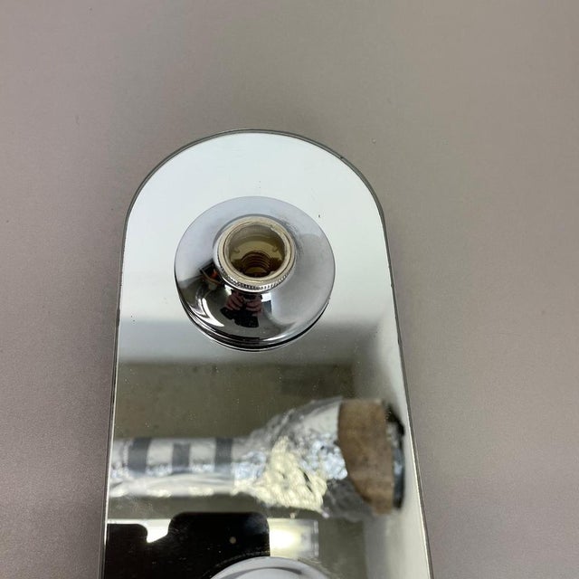 Pop Art Space Age Silver Mirror Wall Light by Eglo Light, Germany, 1980s For Sale - Image 16 of 18